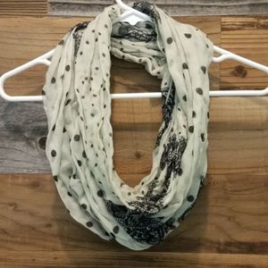 Polka Dot & Paisley Infinity Scarf